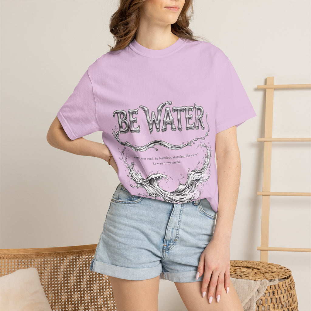 Bruce Lee "Be Water" Philosophy T-Shirt | Garment-Dyed Relaxed Fit, Unisex Style