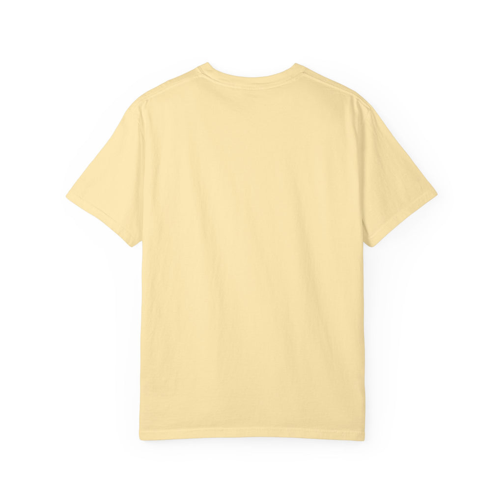 "Be Water, My Friend" Quote Tee – Soft Garment-Dyed Cotton with Flowing Water Art