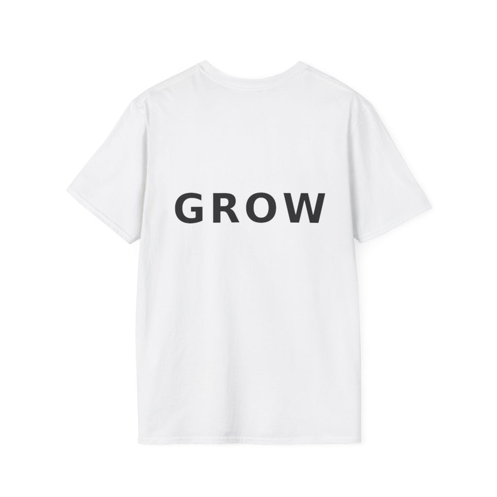 Grow Unisex Softstyle White T-Shirt EVERY STEP SHAPES WHO WE BECOME' Graphic Tee
