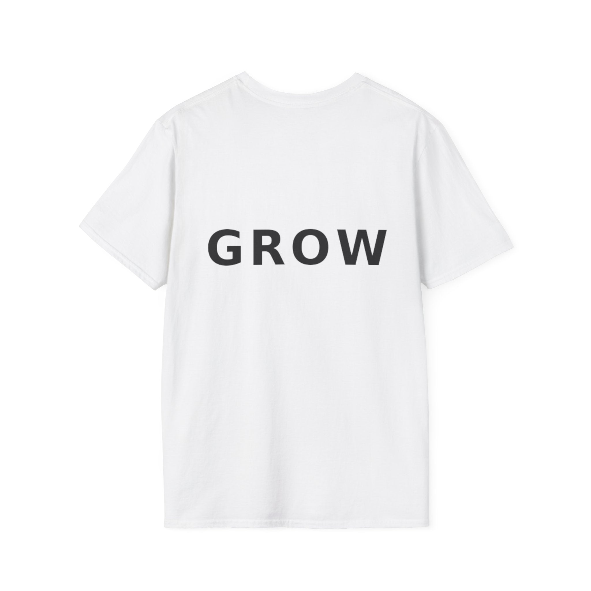 Grow Unisex Softstyle White T-Shirt EVERY STEP SHAPES WHO WE BECOME' Graphic Tee