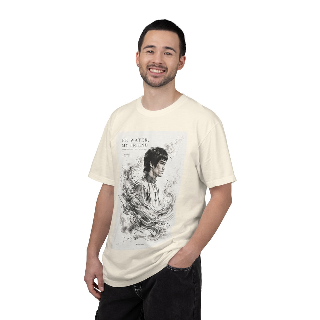 Unisex Garment-Dyed Multiple Colors T-shirt | Bruce Lee's Be Water My Friend