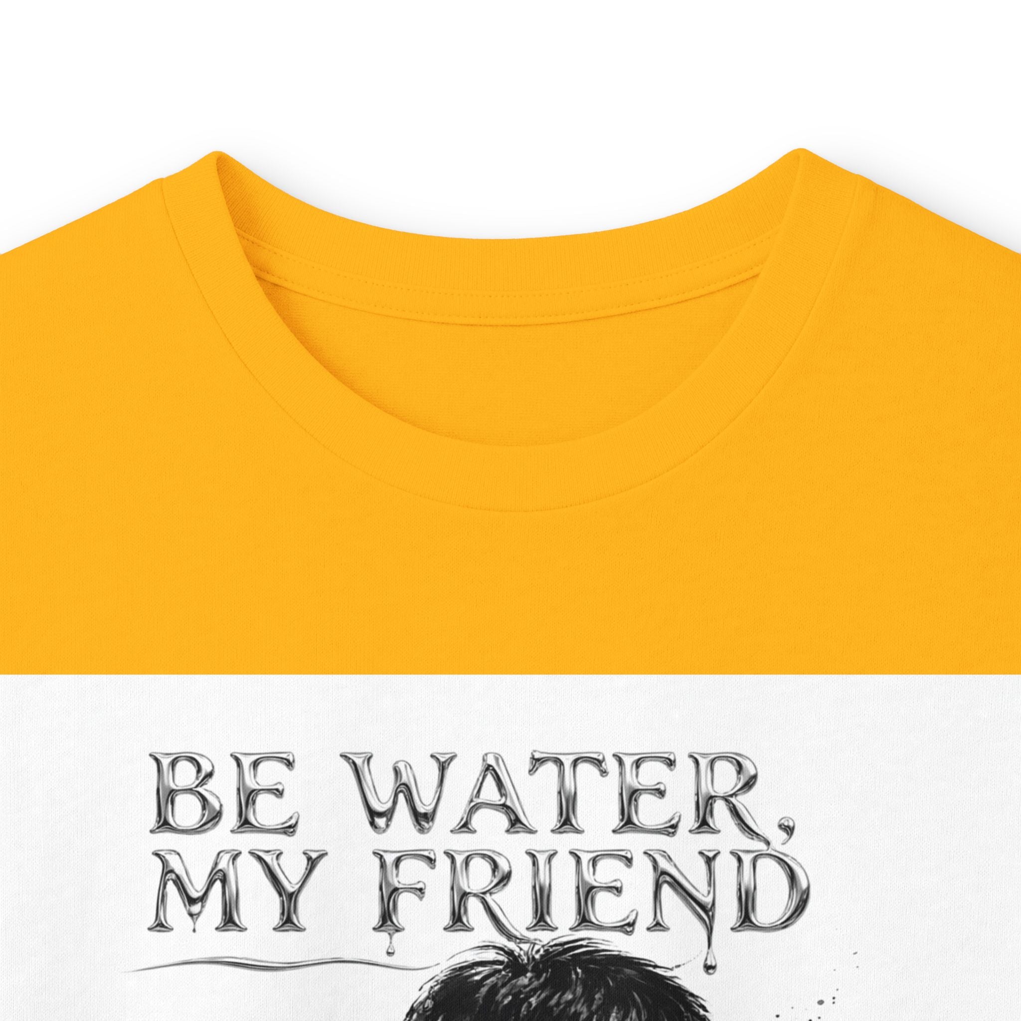 "Be Water" Long Sleeve T-Shirt – Bruce Lee Iconic Quote, Lightweight & Comfortable for Everyday Wear