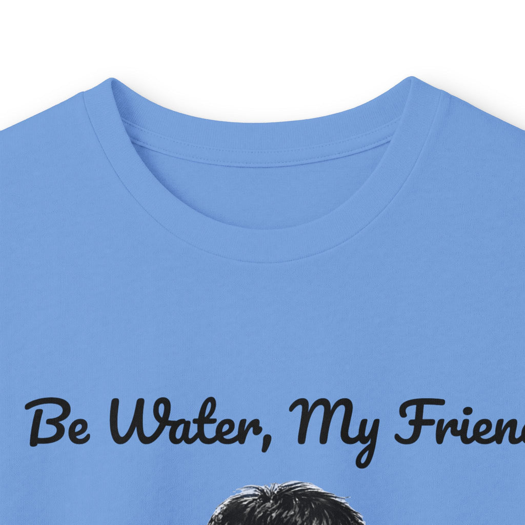 Flow Like Water: Bruce Lee Long Sleeve Crew Tee – Timeless Wisdom with Minimalist Water Art, Perfect for Layering
