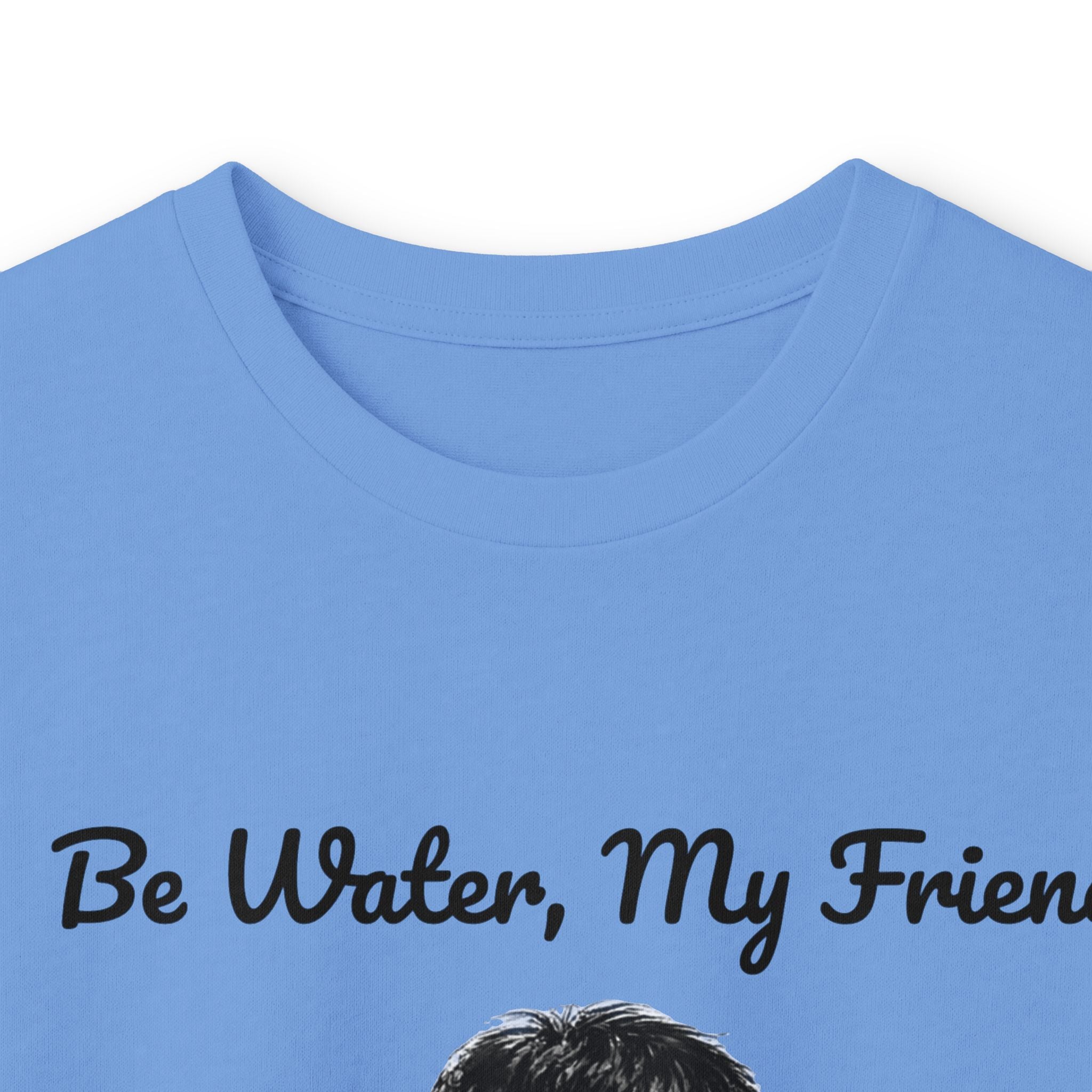 Flow Like Water: Bruce Lee Long Sleeve Crew Tee – Timeless Wisdom with Minimalist Water Art, Perfect for Layering