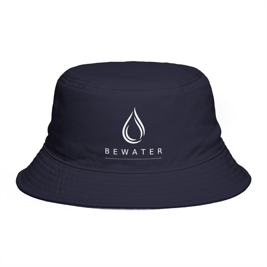 Be Water Embroidered Bucket Hat — Minimalist Outdoor Surf & Streetwear