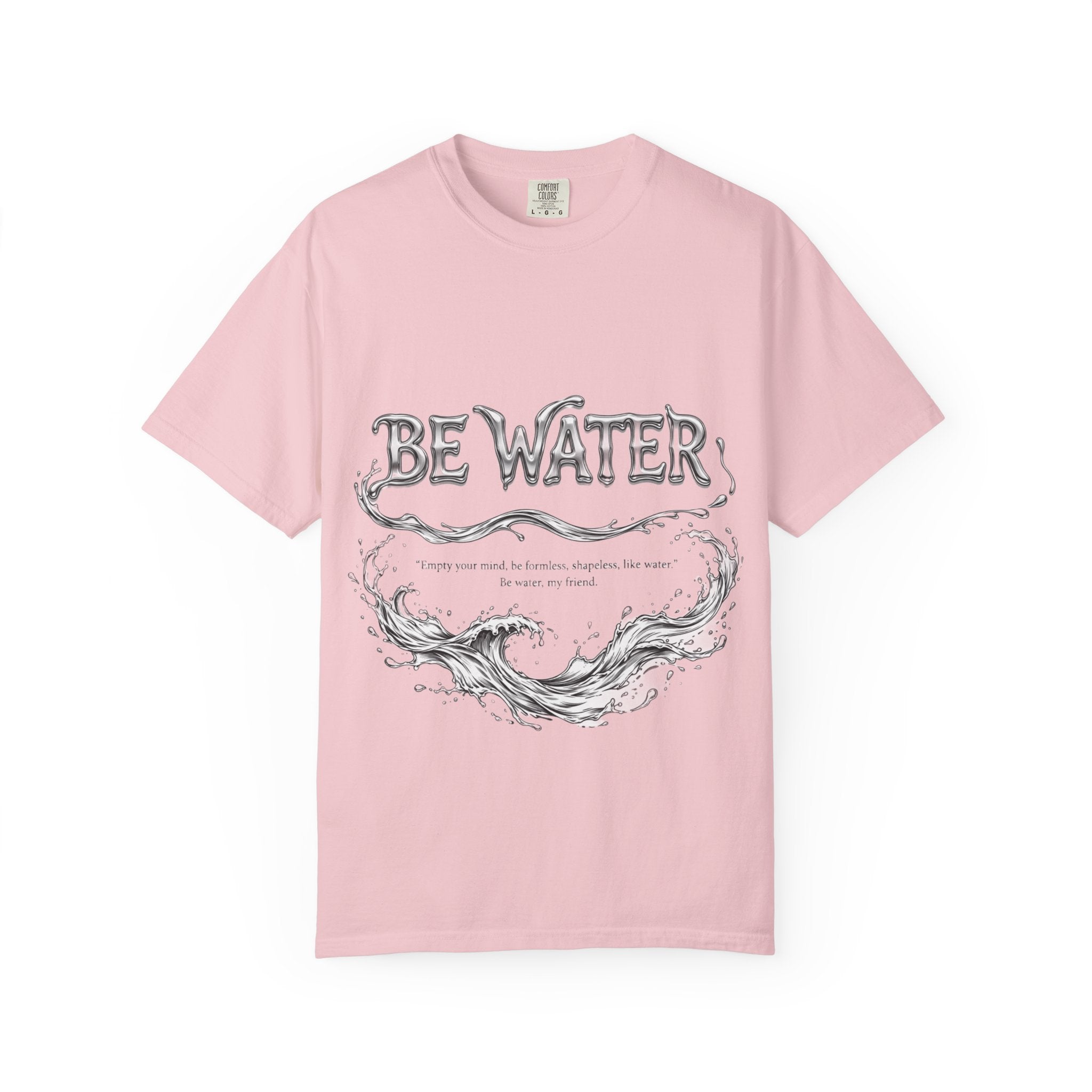 Bruce Lee "Be Water" Philosophy T-Shirt | Garment-Dyed Relaxed Fit, Unisex Style