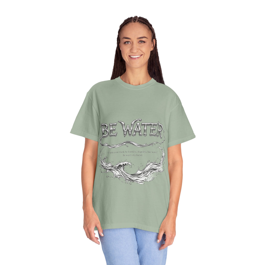 Bruce Lee "Be Water" Philosophy T-Shirt | Garment-Dyed Relaxed Fit, Unisex Style