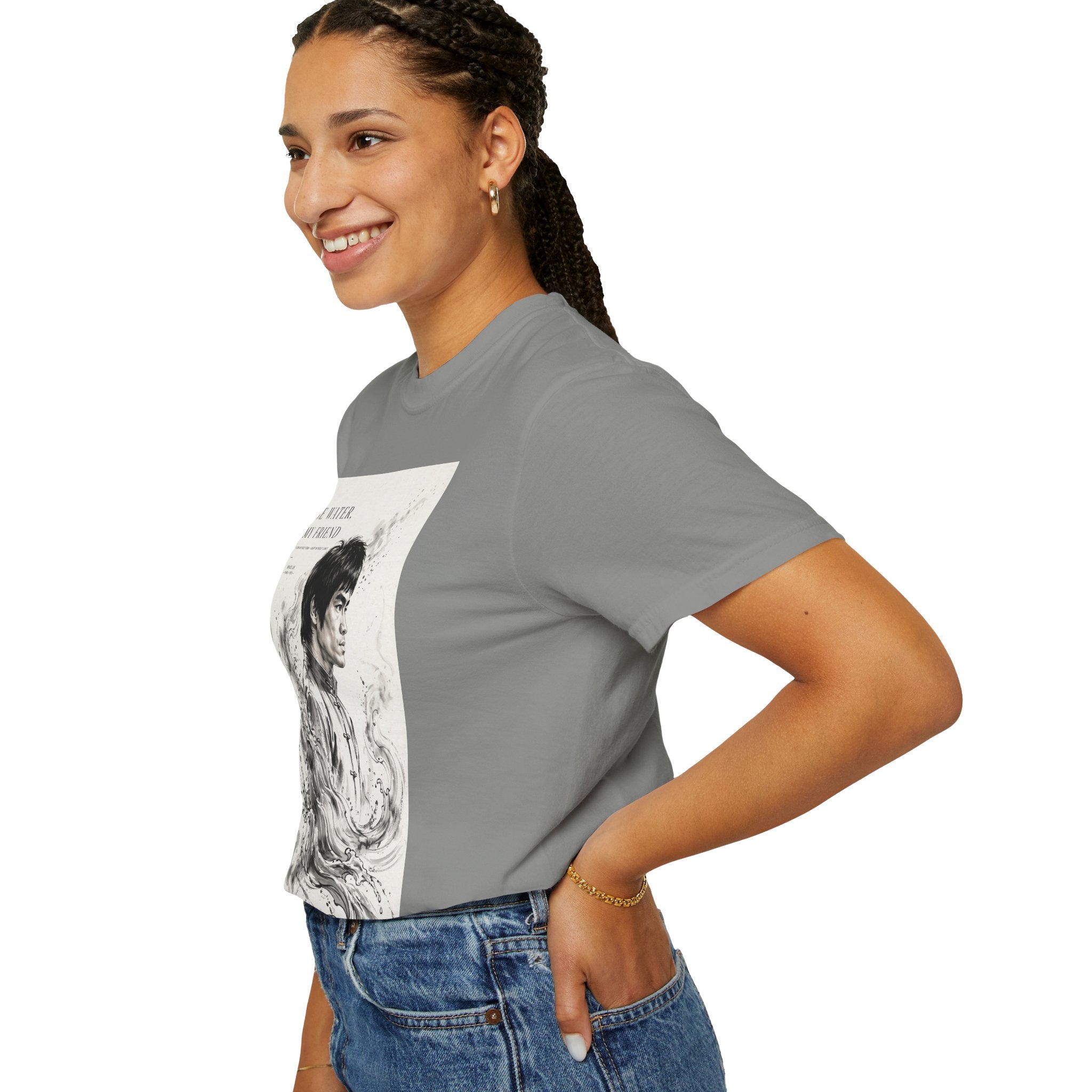 Unisex Garment-Dyed Multiple Colors T-shirt | Bruce Lee's Be Water My Friend