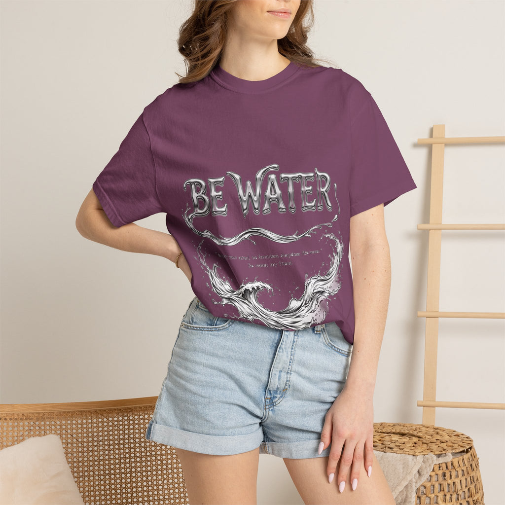 Bruce Lee "Be Water" Philosophy T-Shirt | Garment-Dyed Relaxed Fit, Unisex Style