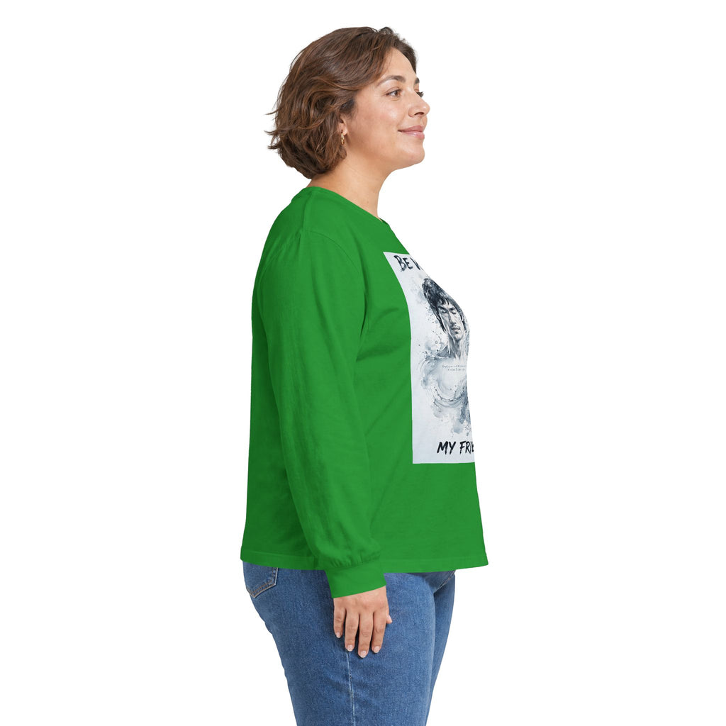 The Water Way Long Sleeve Tee – Bruce Lee's Classic Portrait, Relaxed Cut, Built to Age Gracefully