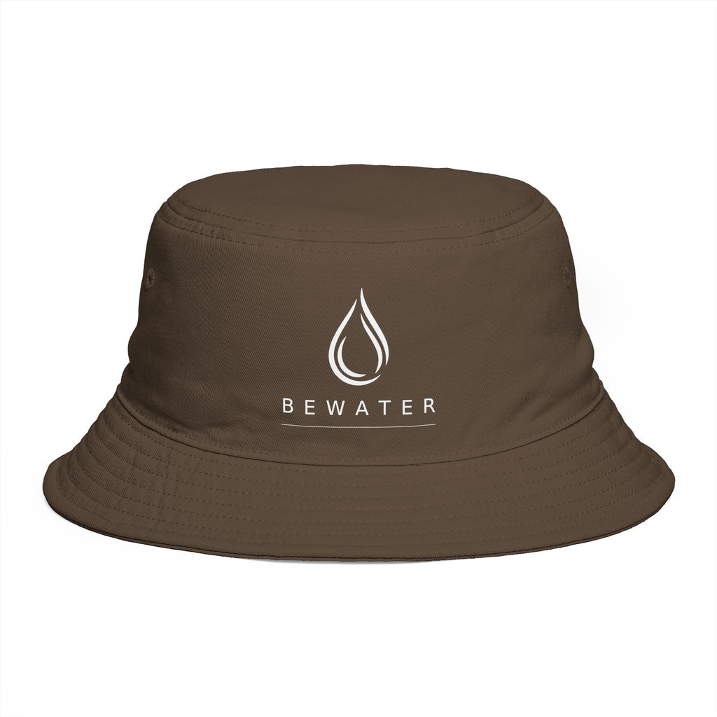 Be Water Embroidered Bucket Hat — Minimalist Outdoor Surf & Streetwear