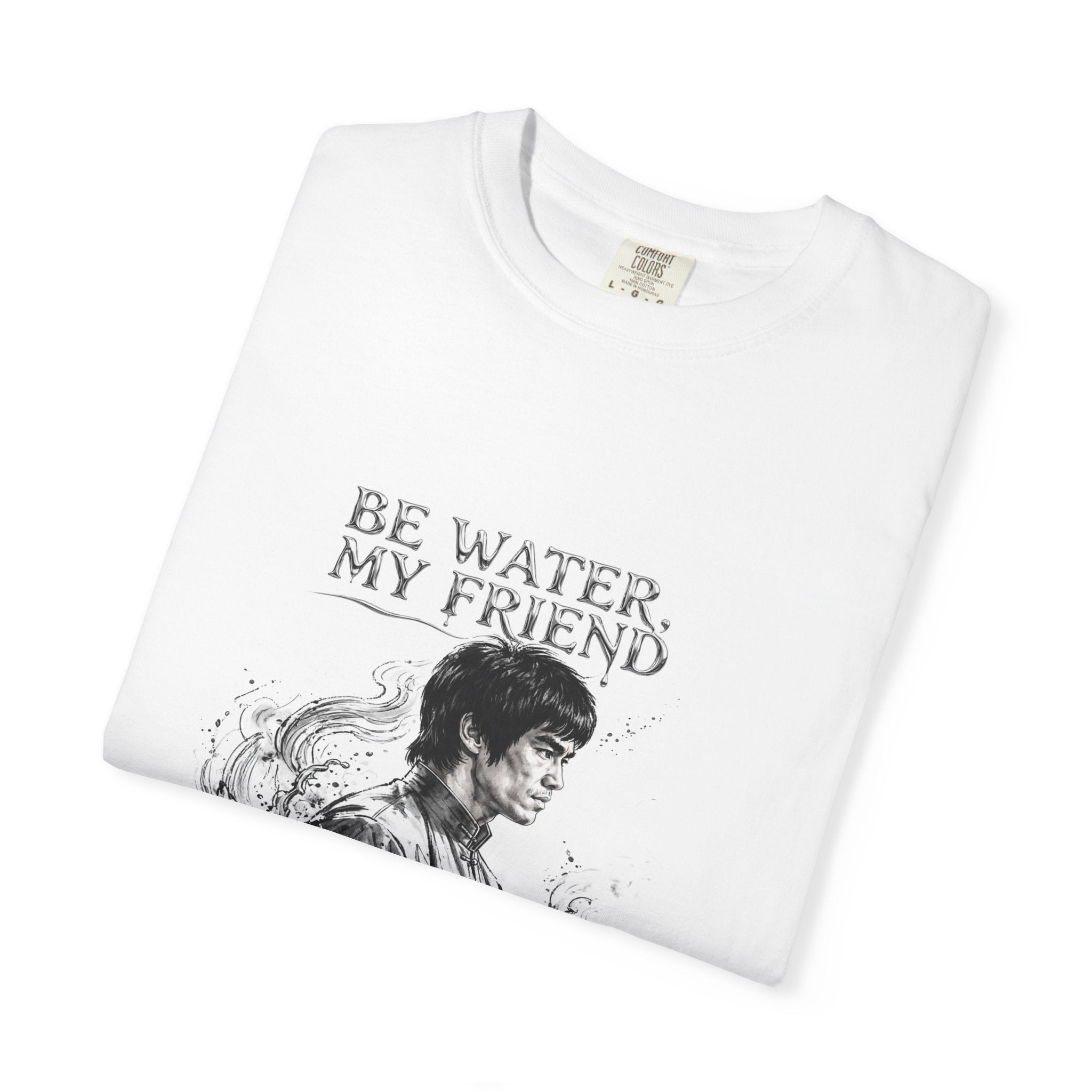 Unisex Garment-Dyed White T-shirt | Bruce Lee's Be Water My Friend
