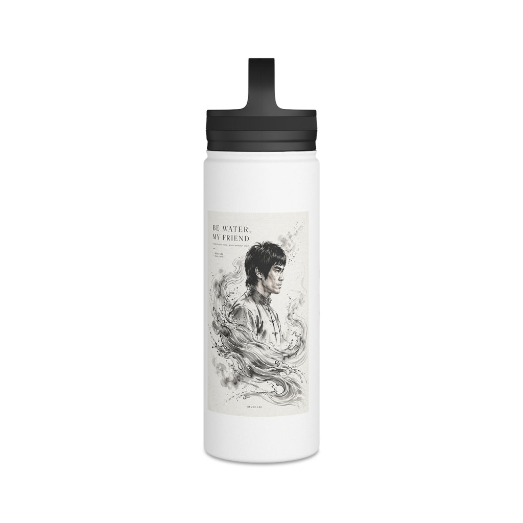 Embrace Adaptability – Bruce Lee "Be Water" Fitness Water Bottle, Ideal Gift for Martial Arts Fans, Athletes, and Mindfulness Seekers