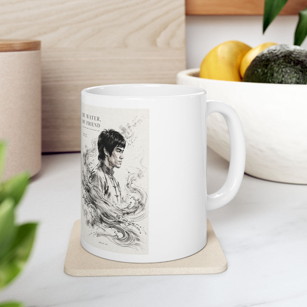 "Be Water" Bruce Lee Ceramic Mug – 11oz / 15oz – Daily Dose of Wisdom