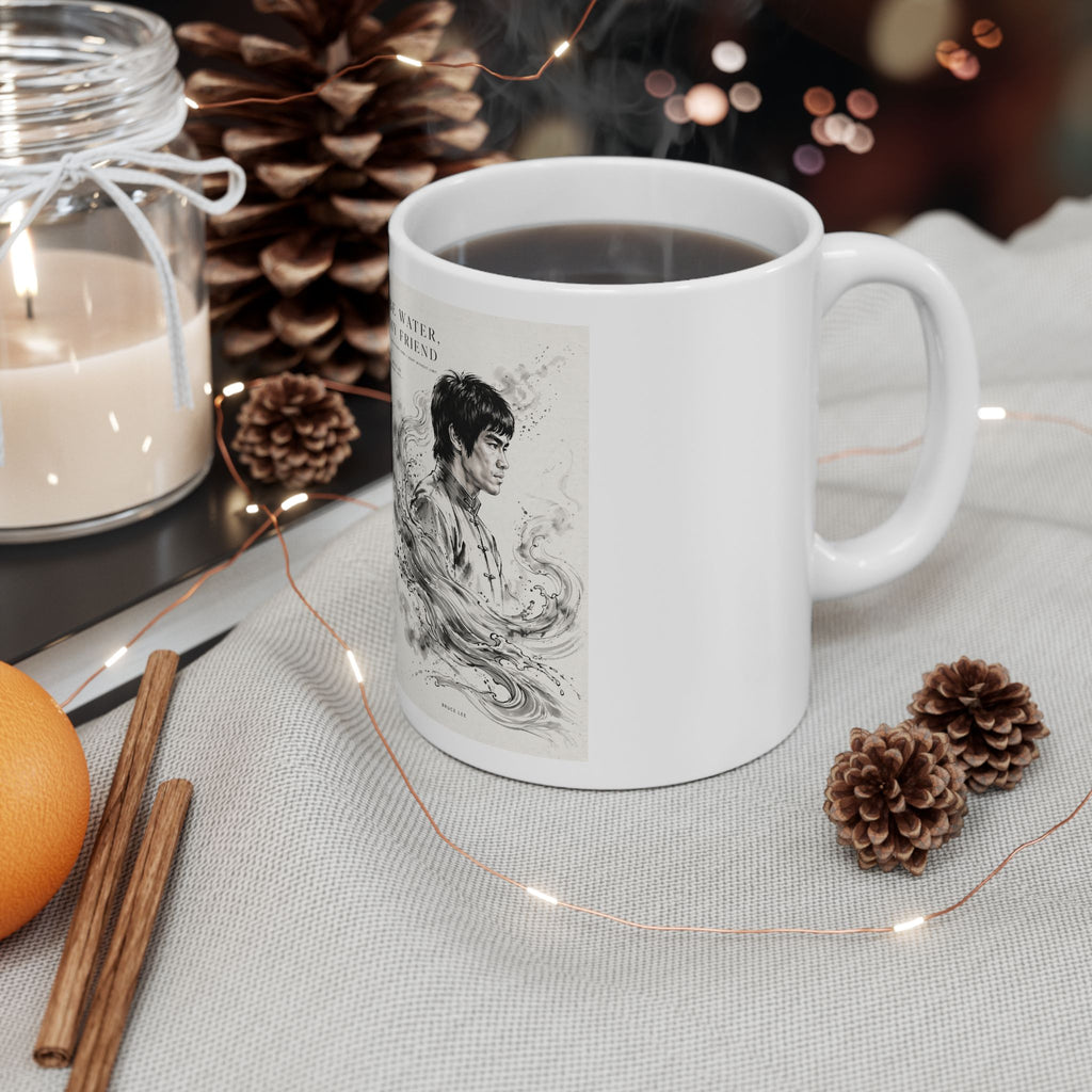 "Be Water" Bruce Lee Ceramic Mug – 11oz / 15oz – Daily Dose of Wisdom