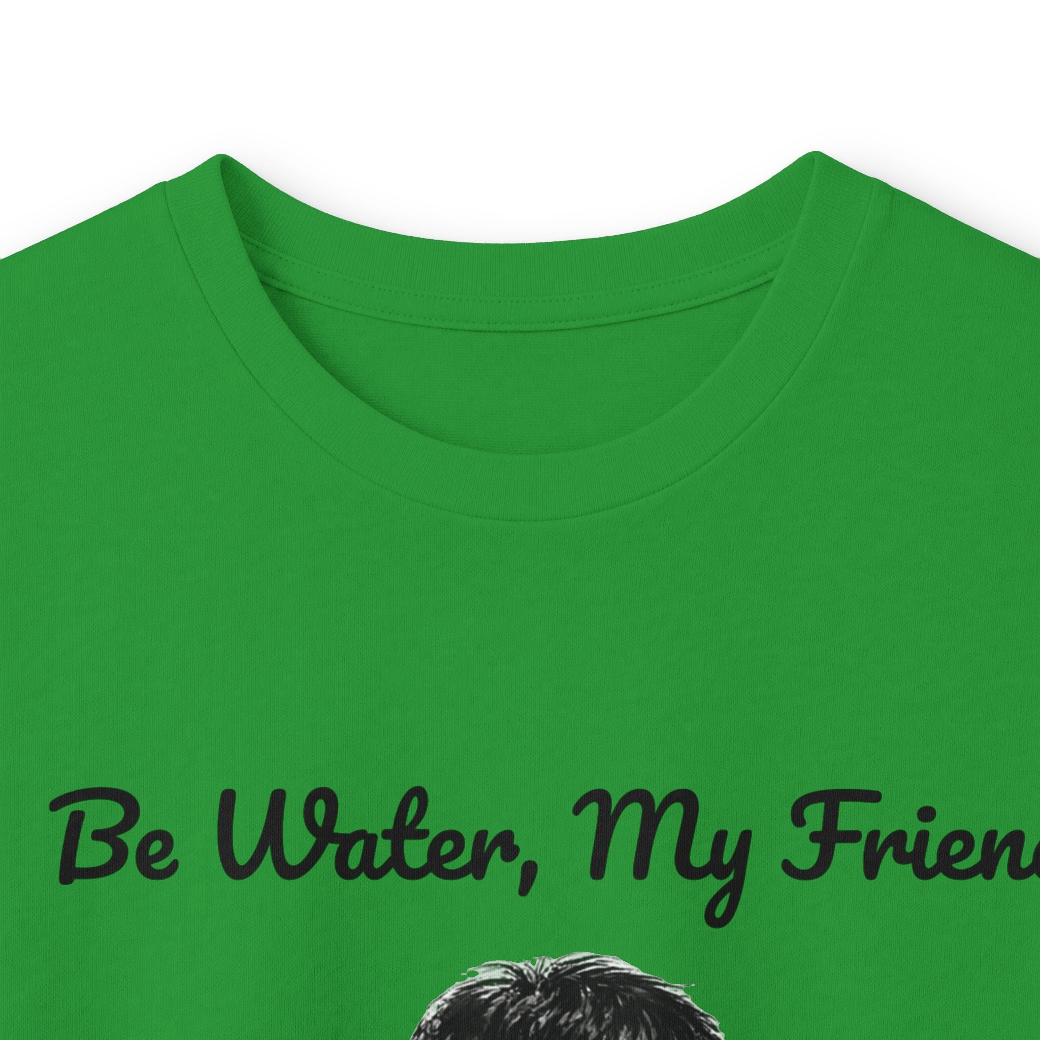 Flow Like Water: Bruce Lee Long Sleeve Crew Tee – Timeless Wisdom with Minimalist Water Art, Perfect for Layering