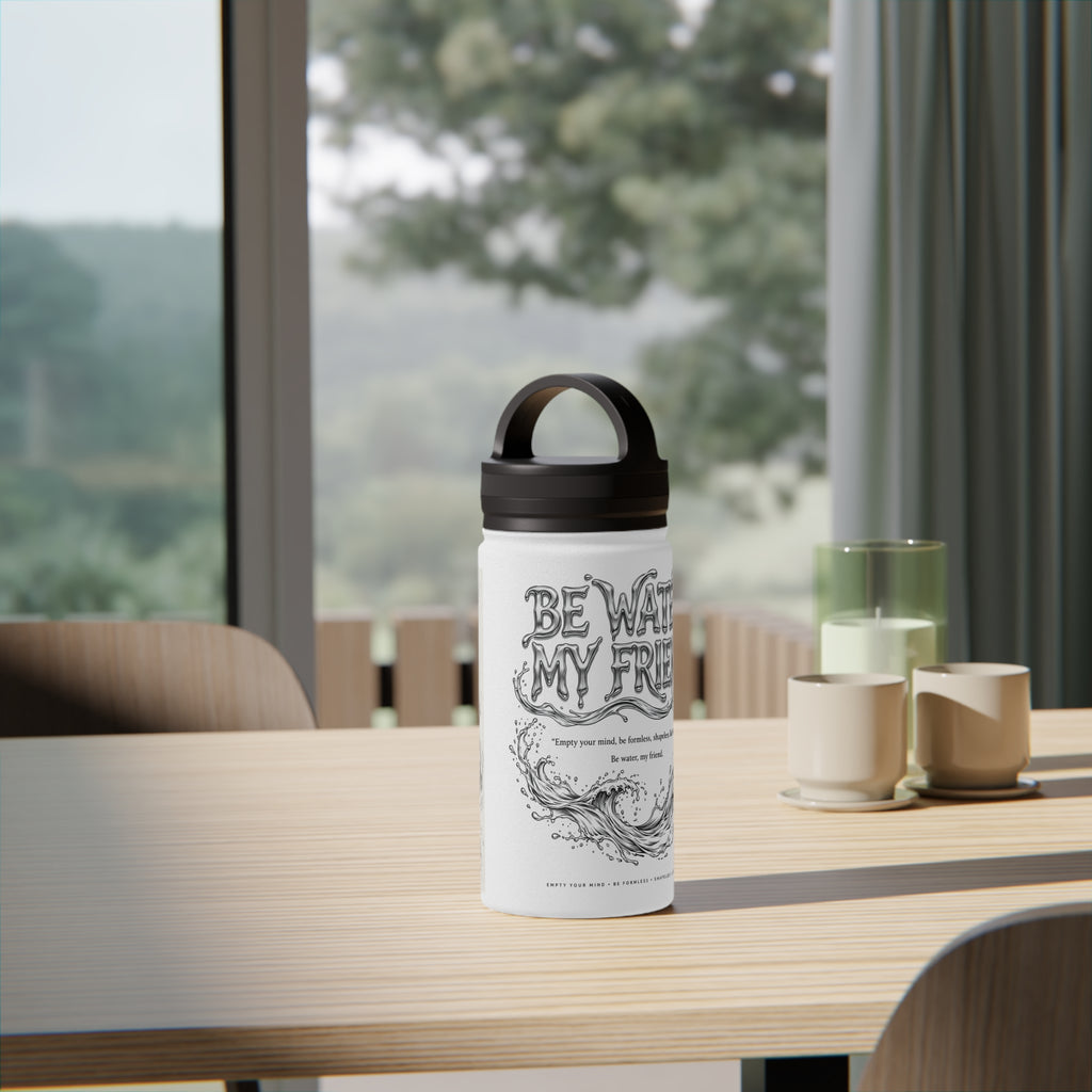 Embrace Adaptability – Bruce Lee "Be Water" Fitness Water Bottle, Ideal Gift for Martial Arts Fans, Athletes, and Mindfulness Seekers