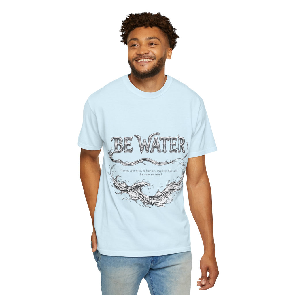 Bruce Lee "Be Water" Philosophy T-Shirt | Garment-Dyed Relaxed Fit, Unisex Style