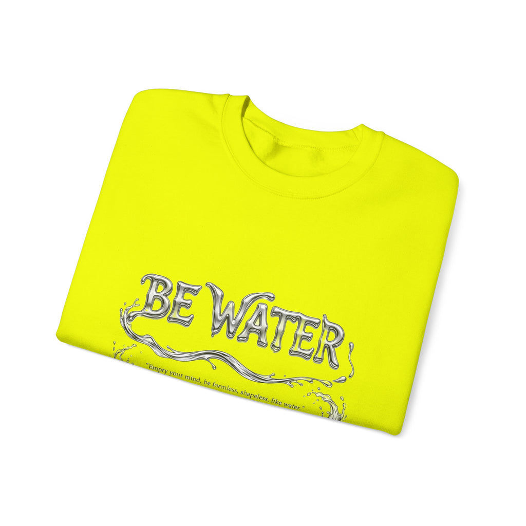Embrace the Way – Bruce Lee "Be Water" Crew Sweatshirt, Thick Cotton Blend, Ideal Gift for Martial Arts Lovers & Thinkers