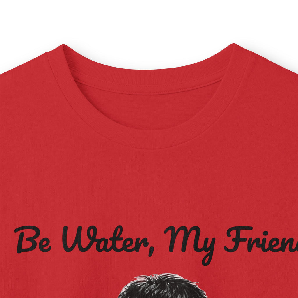Flow Like Water: Bruce Lee Long Sleeve Crew Tee – Timeless Wisdom with Minimalist Water Art, Perfect for Layering