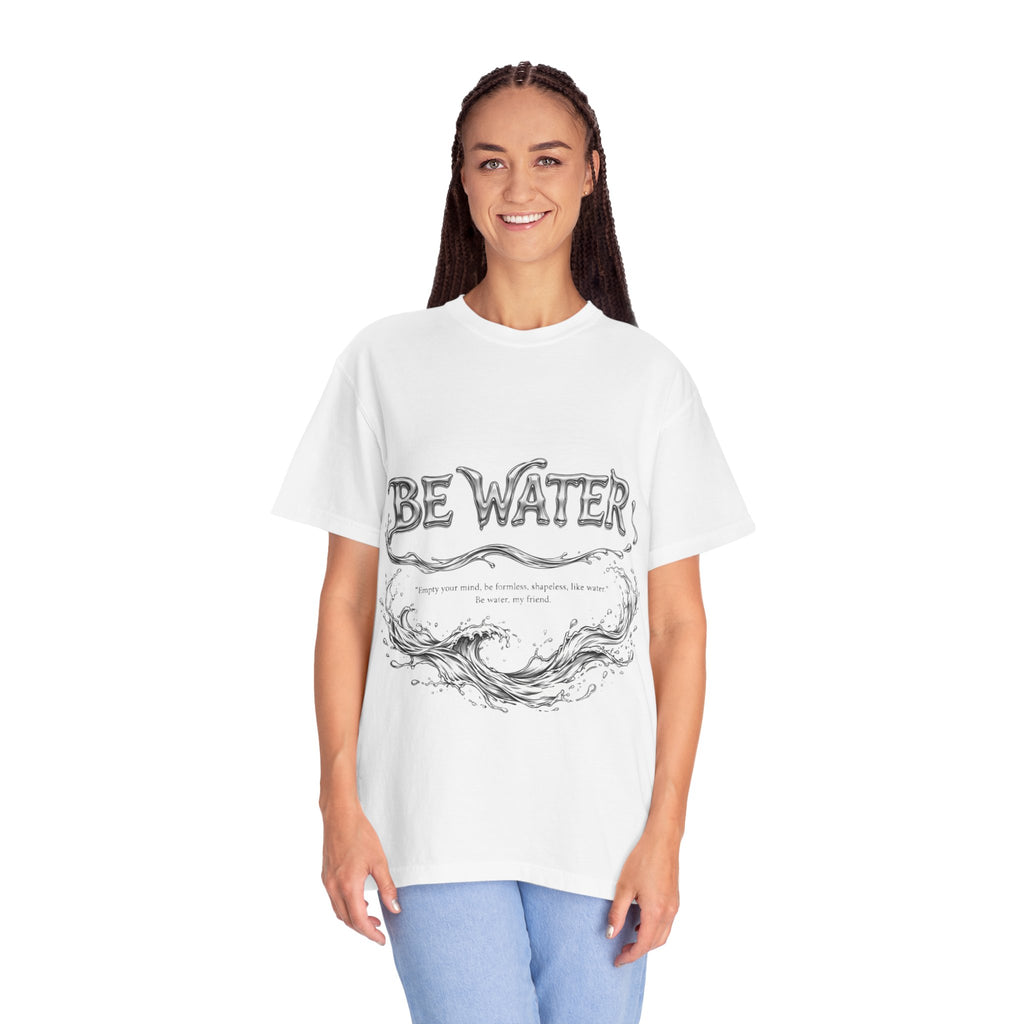 Bruce Lee "Be Water" Philosophy T-Shirt | Garment-Dyed Relaxed Fit, Unisex Style