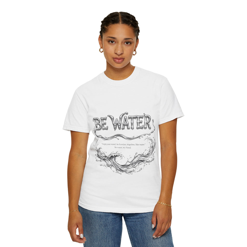 Bruce Lee "Be Water" Philosophy T-Shirt | Garment-Dyed Relaxed Fit, Unisex Style