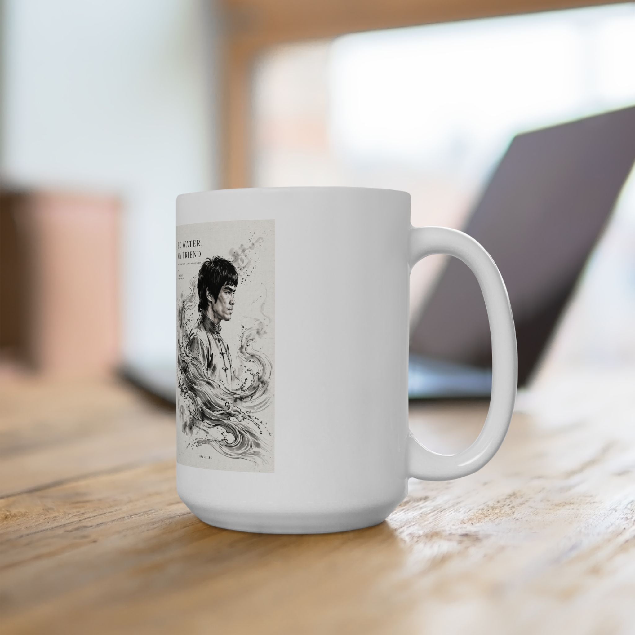 "Be Water" Bruce Lee Ceramic Mug – 11oz / 15oz – Daily Dose of Wisdom