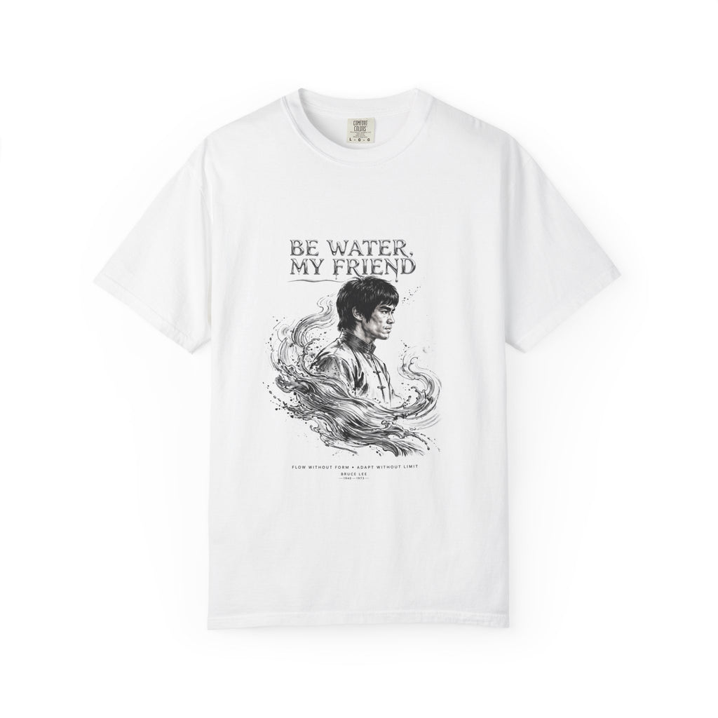 Unisex Garment-Dyed White T-shirt | Bruce Lee's Be Water My Friend