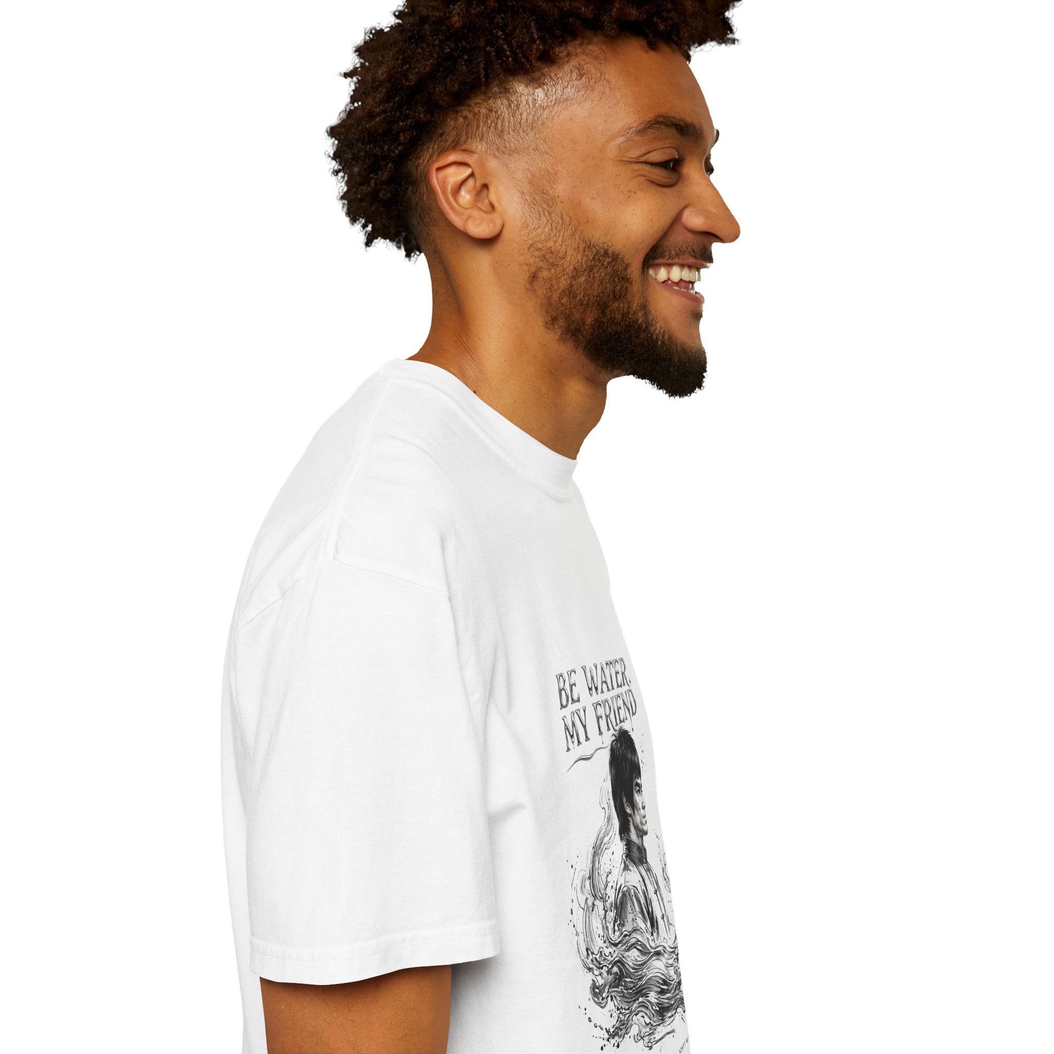 Unisex Garment-Dyed White T-shirt | Bruce Lee's Be Water My Friend