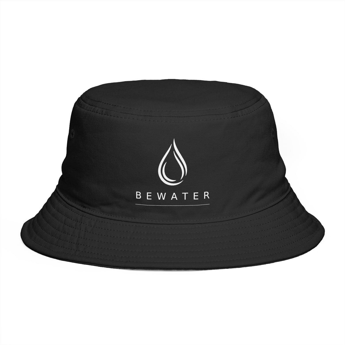 Be Water Embroidered Bucket Hat — Minimalist Outdoor Surf & Streetwear