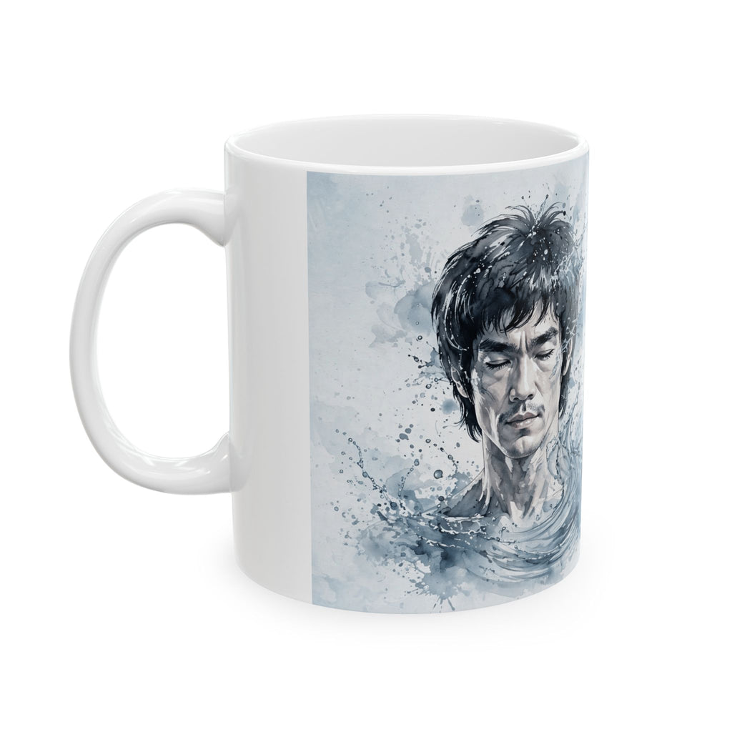 Embrace Adaptability – Bruce Lee "Be Water" Mug, Ceramic with Iconic Art (11oz or 15oz)