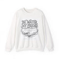 Bruce Lee "Be Water, My Friend" Crewneck Sweatshirt – Heavyweight Garment-Dyed Fleece, Cozy Relaxed Fit, Inspirational Martial Arts Quote Sweater (Unisex, Multiple Colors)