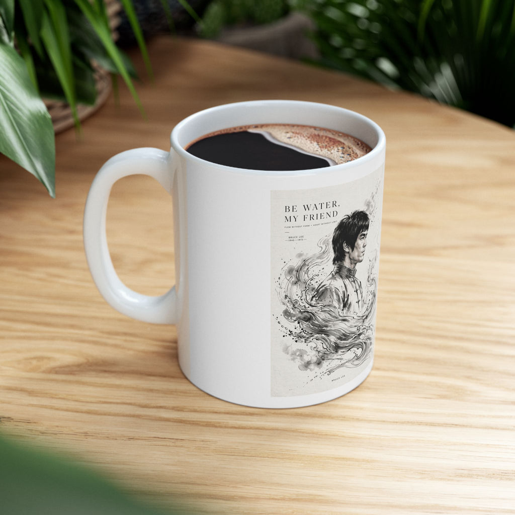 "Be Water" Bruce Lee Ceramic Mug – 11oz / 15oz – Daily Dose of Wisdom