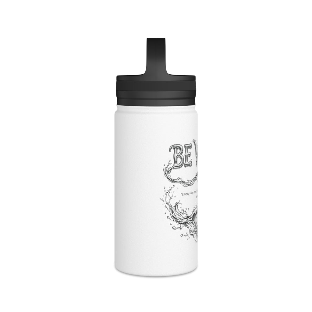 "Be Water" Sports Bottle – Bruce Lee Iconic Quote with Flowing Water Graphic, Perfect for Gym, Yoga, and Daily Hydration