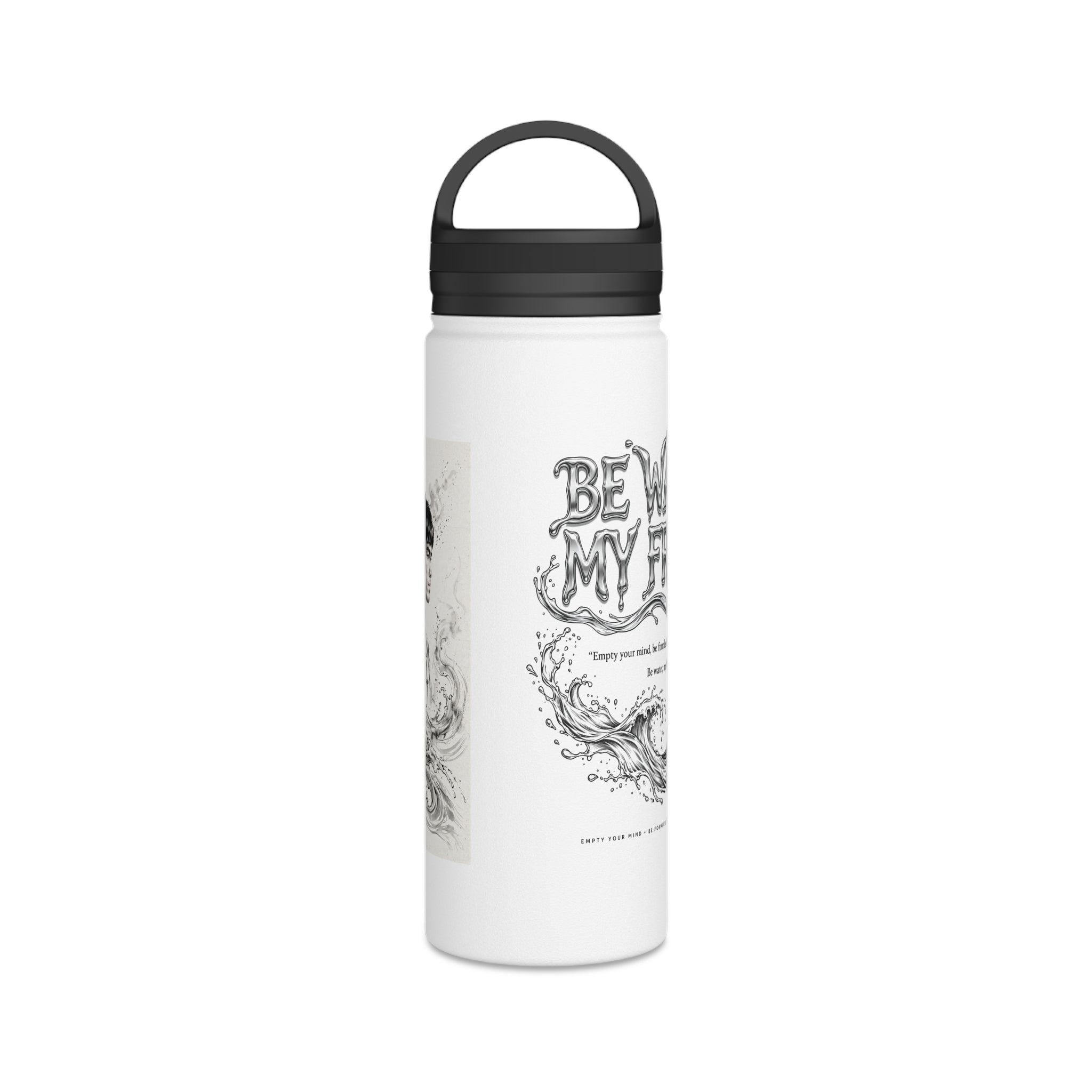 Embrace Adaptability – Bruce Lee "Be Water" Fitness Water Bottle, Ideal Gift for Martial Arts Fans, Athletes, and Mindfulness Seekers