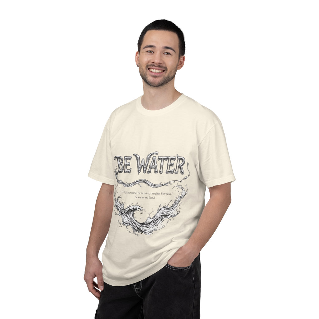Bruce Lee "Be Water" Philosophy T-Shirt | Garment-Dyed Relaxed Fit, Unisex Style
