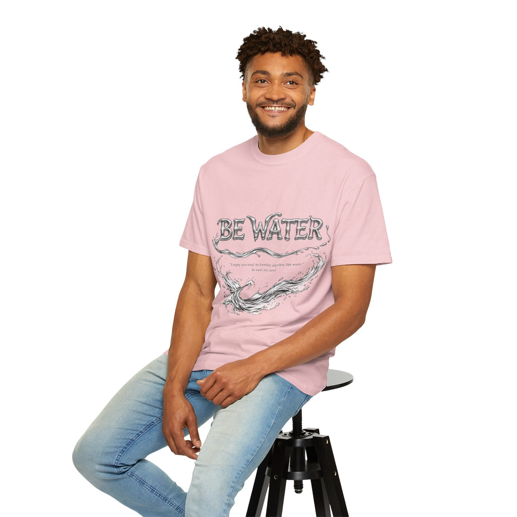 Bruce Lee "Be Water" Philosophy T-Shirt | Garment-Dyed Relaxed Fit, Unisex Style
