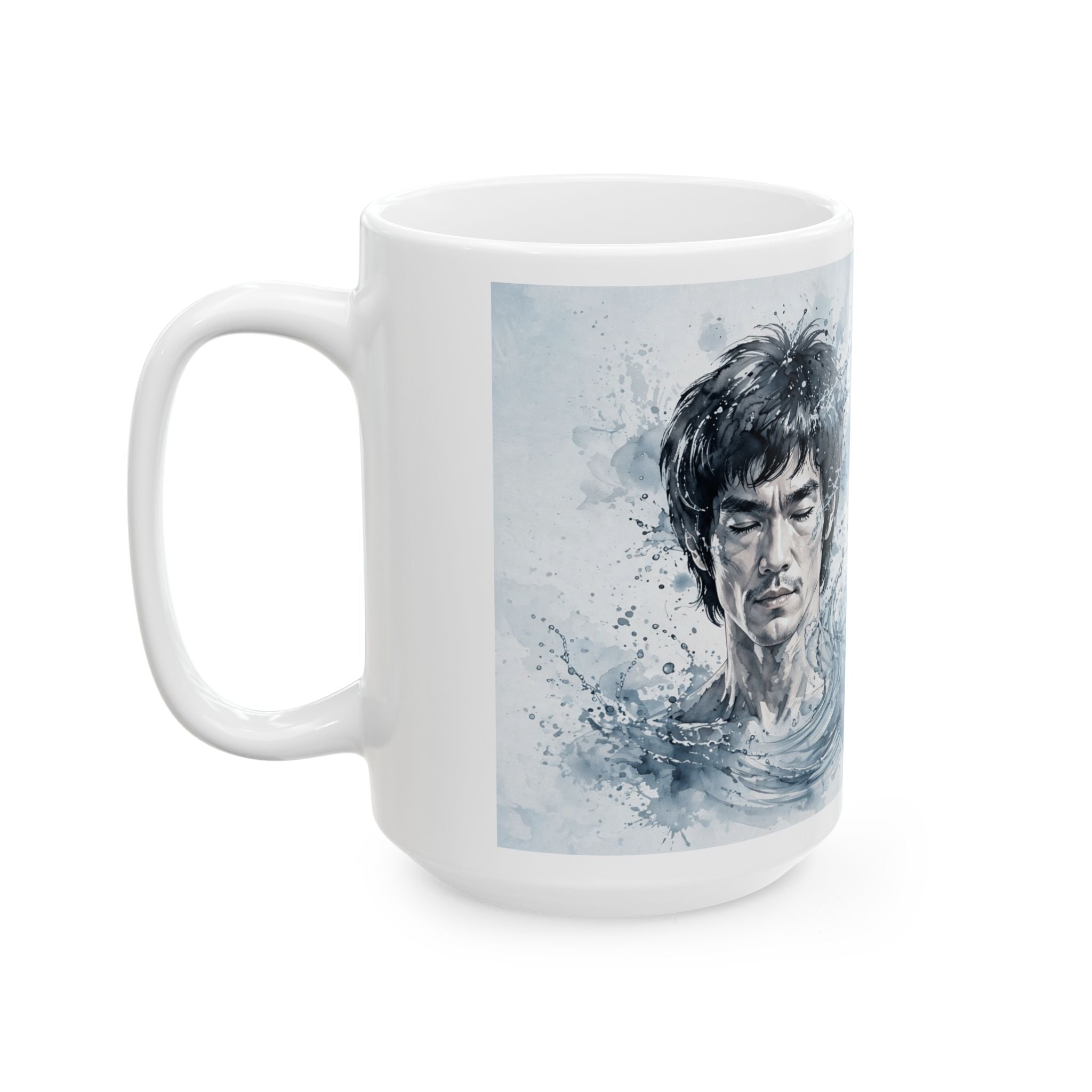 Embrace Adaptability – Bruce Lee "Be Water" Mug, Ceramic with Iconic Art (11oz or 15oz)
