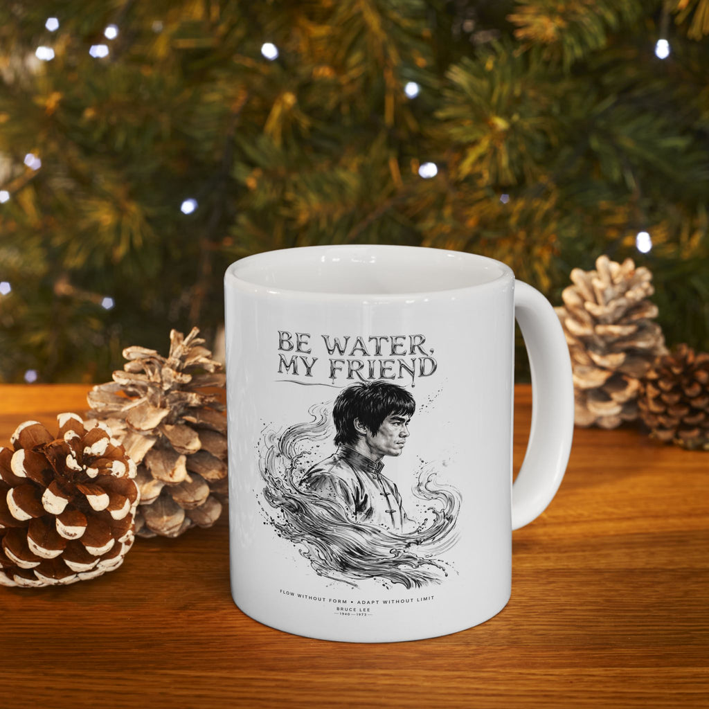 Bruce Lee “Be Water, My Friend” Ceramic Mug – Martial Arts Philosophy Gift (11oz / 15oz)