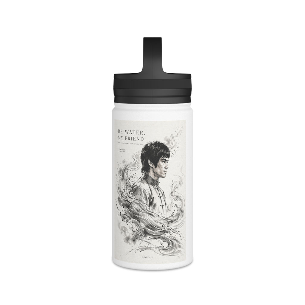 Embrace Adaptability – Bruce Lee "Be Water" Fitness Water Bottle, Ideal Gift for Martial Arts Fans, Athletes, and Mindfulness Seekers