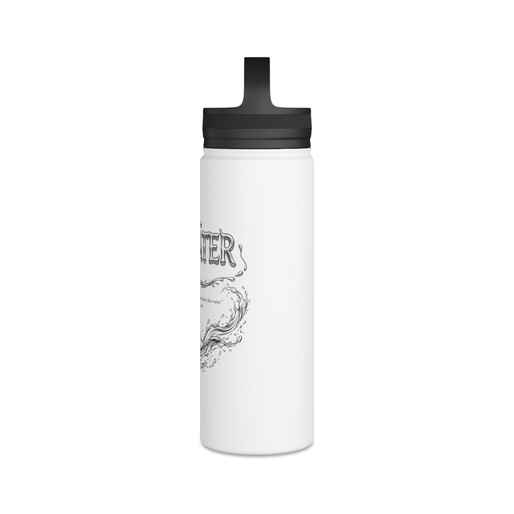 "Be Water" Sports Bottle – Bruce Lee Iconic Quote with Flowing Water Graphic, Perfect for Gym, Yoga, and Daily Hydration