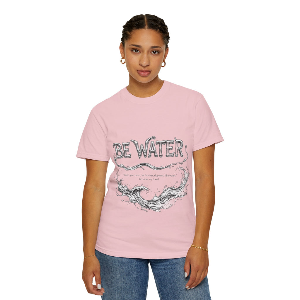 Bruce Lee "Be Water" Philosophy T-Shirt | Garment-Dyed Relaxed Fit, Unisex Style