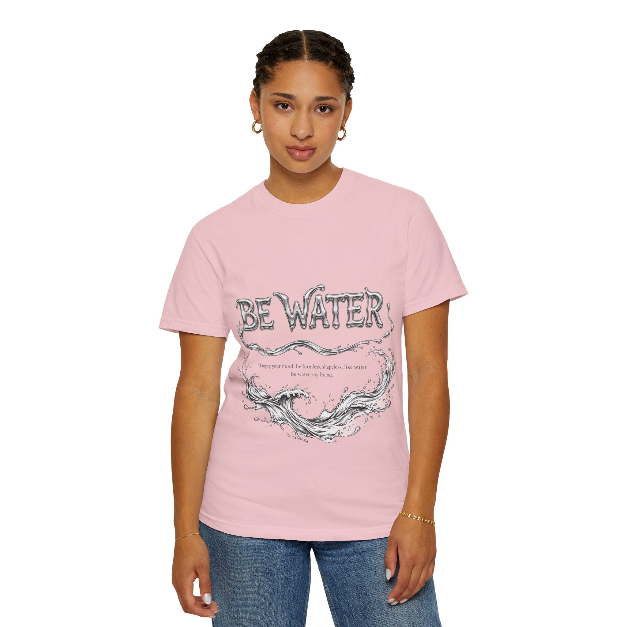 Bruce Lee "Be Water" Philosophy T-Shirt | Garment-Dyed Relaxed Fit, Unisex Style