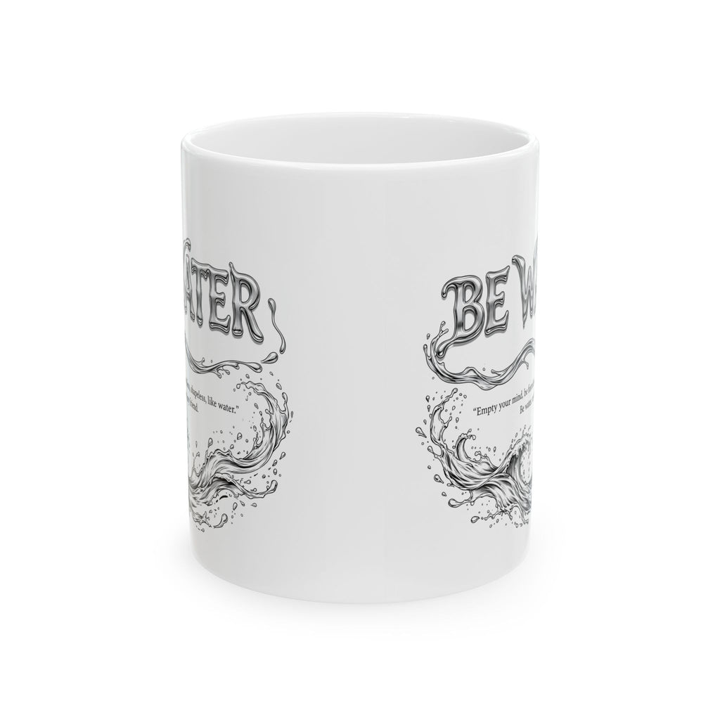 Bruce Lee "Be Water, My Friend" Ceramic Mug – Martial Arts Quote Coffee Cup, Inspirational Gift for Men & Women, Available in 11oz and 15oz