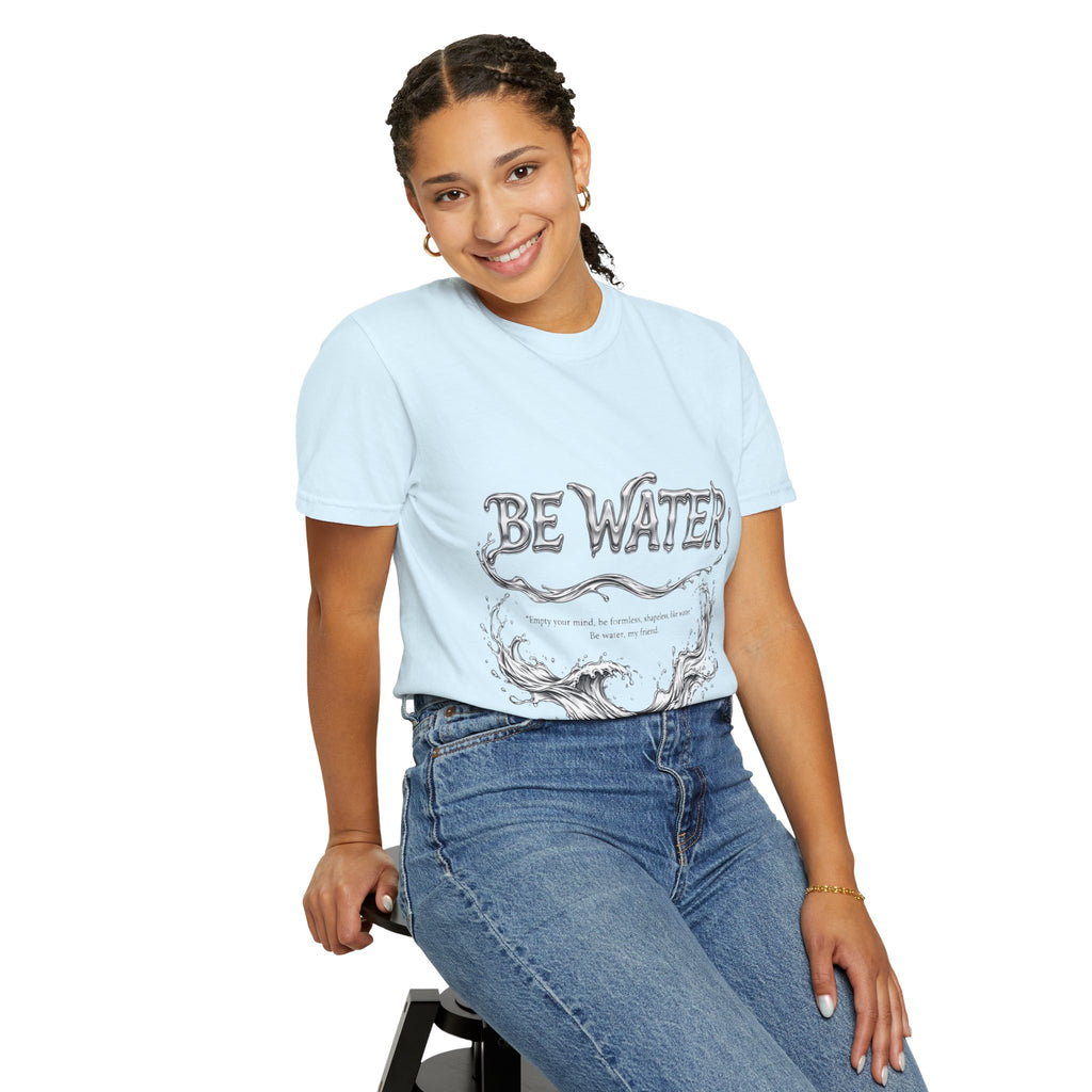 Bruce Lee "Be Water" Philosophy T-Shirt | Garment-Dyed Relaxed Fit, Unisex Style