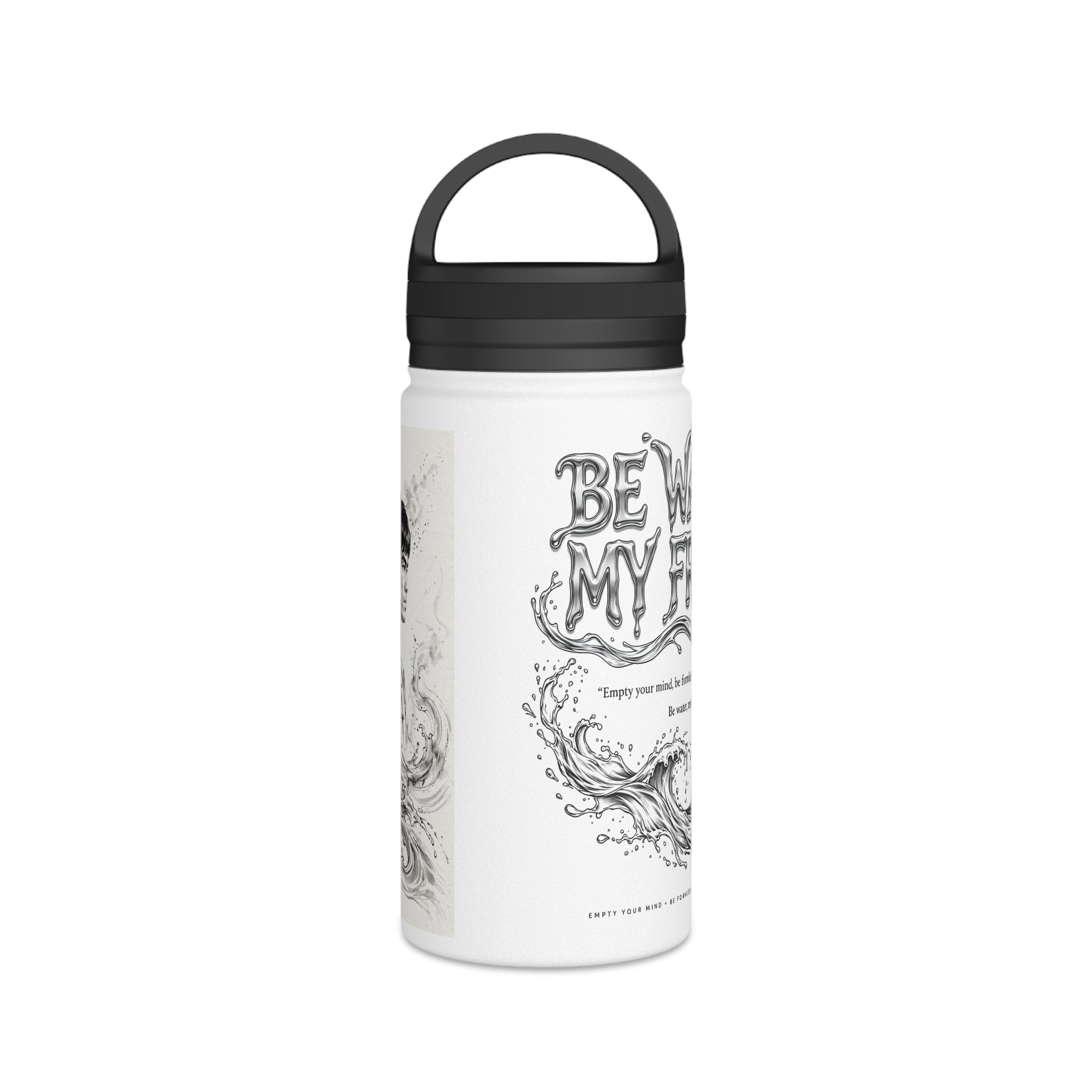 Embrace Adaptability – Bruce Lee "Be Water" Fitness Water Bottle, Ideal Gift for Martial Arts Fans, Athletes, and Mindfulness Seekers