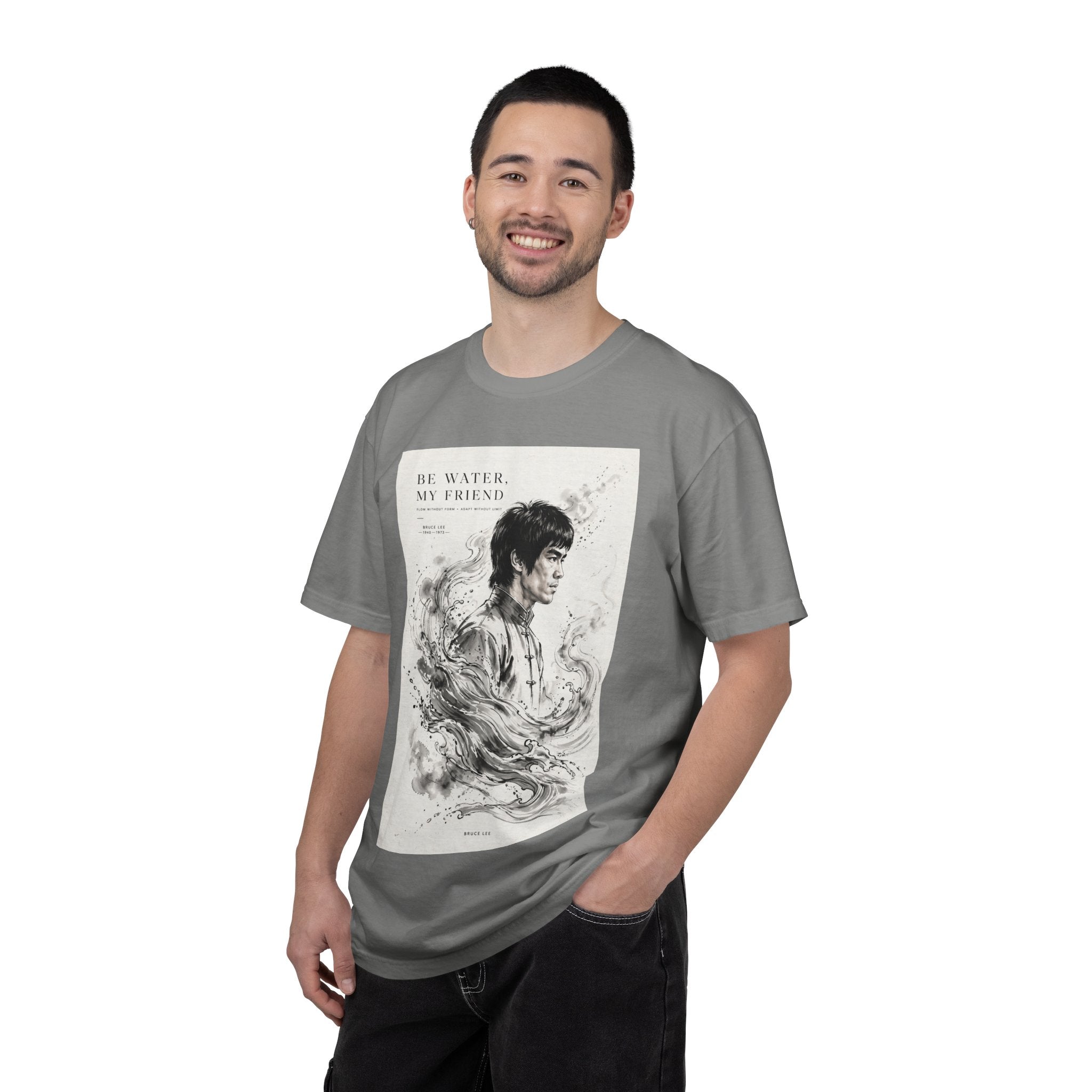 Unisex Garment-Dyed Multiple Colors T-shirt | Bruce Lee's Be Water My Friend