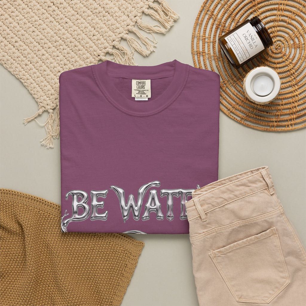 Bruce Lee "Be Water" Philosophy T-Shirt | Garment-Dyed Relaxed Fit, Unisex Style