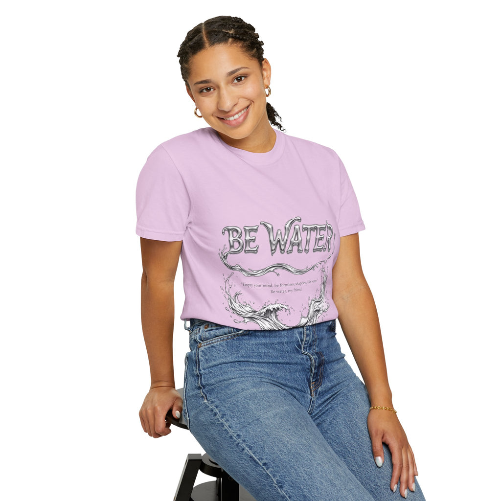 Bruce Lee "Be Water" Philosophy T-Shirt | Garment-Dyed Relaxed Fit, Unisex Style