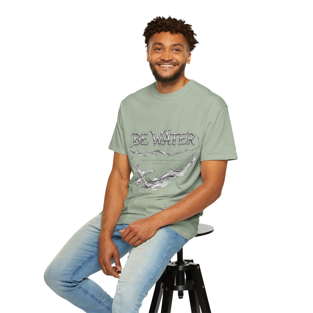 Bruce Lee "Be Water" Philosophy T-Shirt | Garment-Dyed Relaxed Fit, Unisex Style